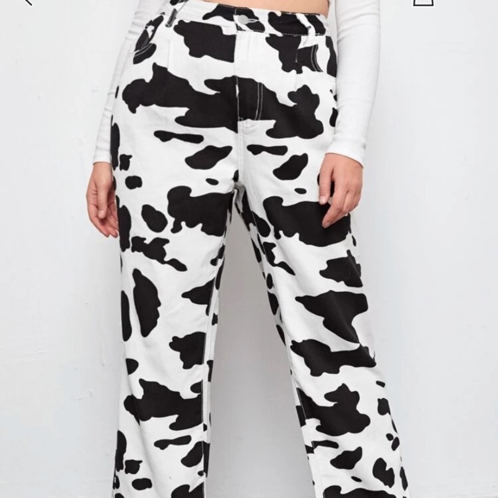 SHEIN Cow Print Wide Leg pants